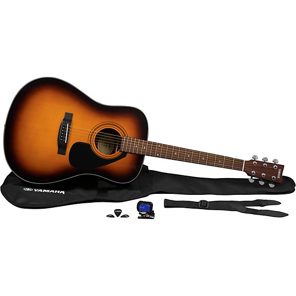 Open Box Yamaha GigMaker Acoustic Guitar Pack Level 2 Tobacco Brown Sunburst 190839230423