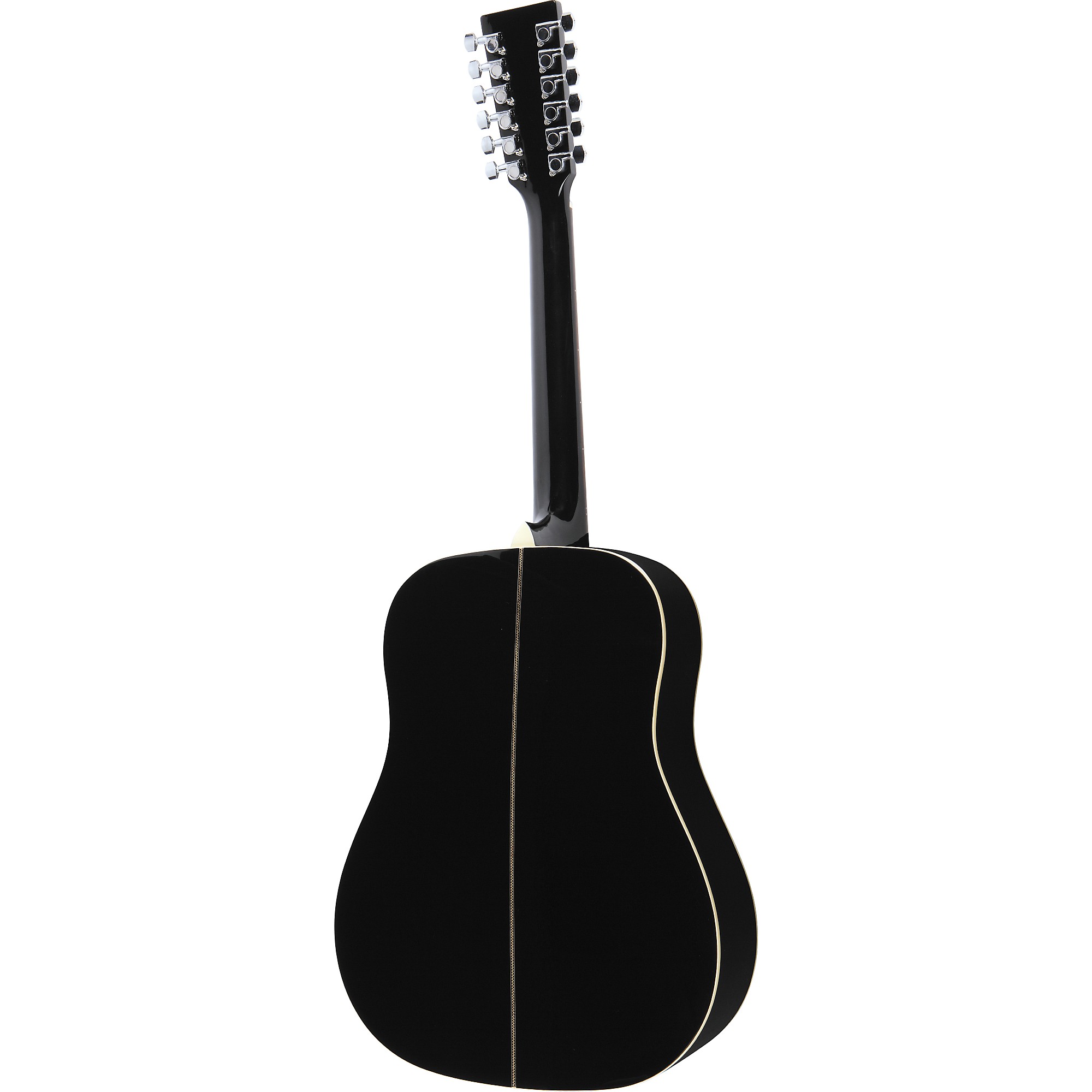 Rogue Herringbone 12-String Acoustic Guitar Black | Guitar Center