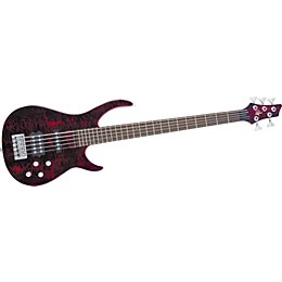 Rogue LX405 Pro 5-String Bass Liquid Red Quilt