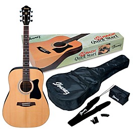 Ibanez JamPack IJV50 Quickstart Dreadnought Acoustic Guitar Pack Natural