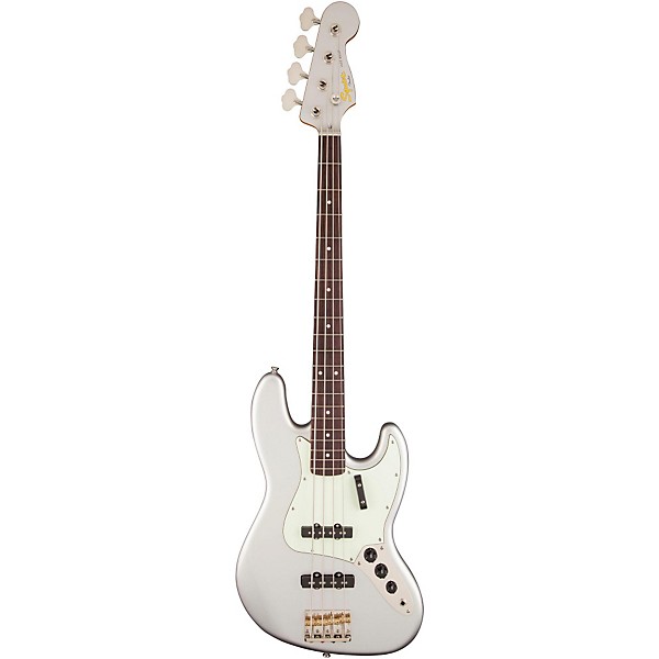 Open Box Squier Classic Vibe Jazz Bass '60s Bass Guitar Level 1 Inca Silver with Matching Headstock