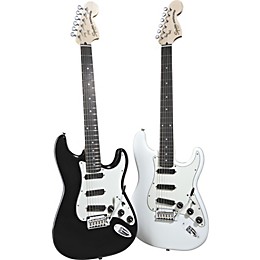 Open Box Squier Deluxe Hot Rails Strat Electric Guitar Black