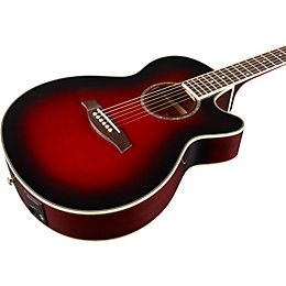 Ibanez AEG20E Flamed Sycamore Top Acoustic-Electric Guitar Transparent Red Sunburst