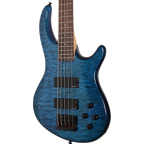 Dean Edge Q5 Quilted 5-String Bass Blue