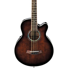 Open Box Ibanez AEB10E Acoustic-Electric Bass Guitar with Onboard Tuner Level 1 Dark Violin Sunburst