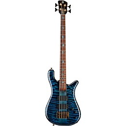 Spector USA NS-4 Black and Blue Gloss Bass Guitar Black and Blue Clear Gloss