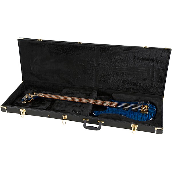 Spector USA NS-4 Black and Blue Gloss Bass Guitar Black and Blue Clear Gloss