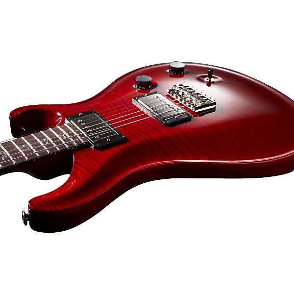 PRS Custom 22 Flame Maple 10 Top, Wide Thin Neck and Tremolo Electric Guitar Scarlet Red Nickel Hardware