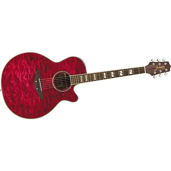 Jasmine ES450C Quilt Top Acoustic-Electric Guitar Red | Guitar Center