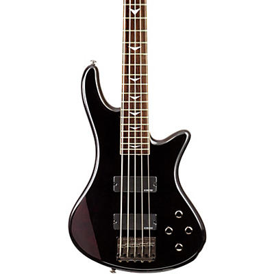 Schecter Guitar Research Stiletto Extreme-5 5-String Bass Guitar See-Thru Black for sale