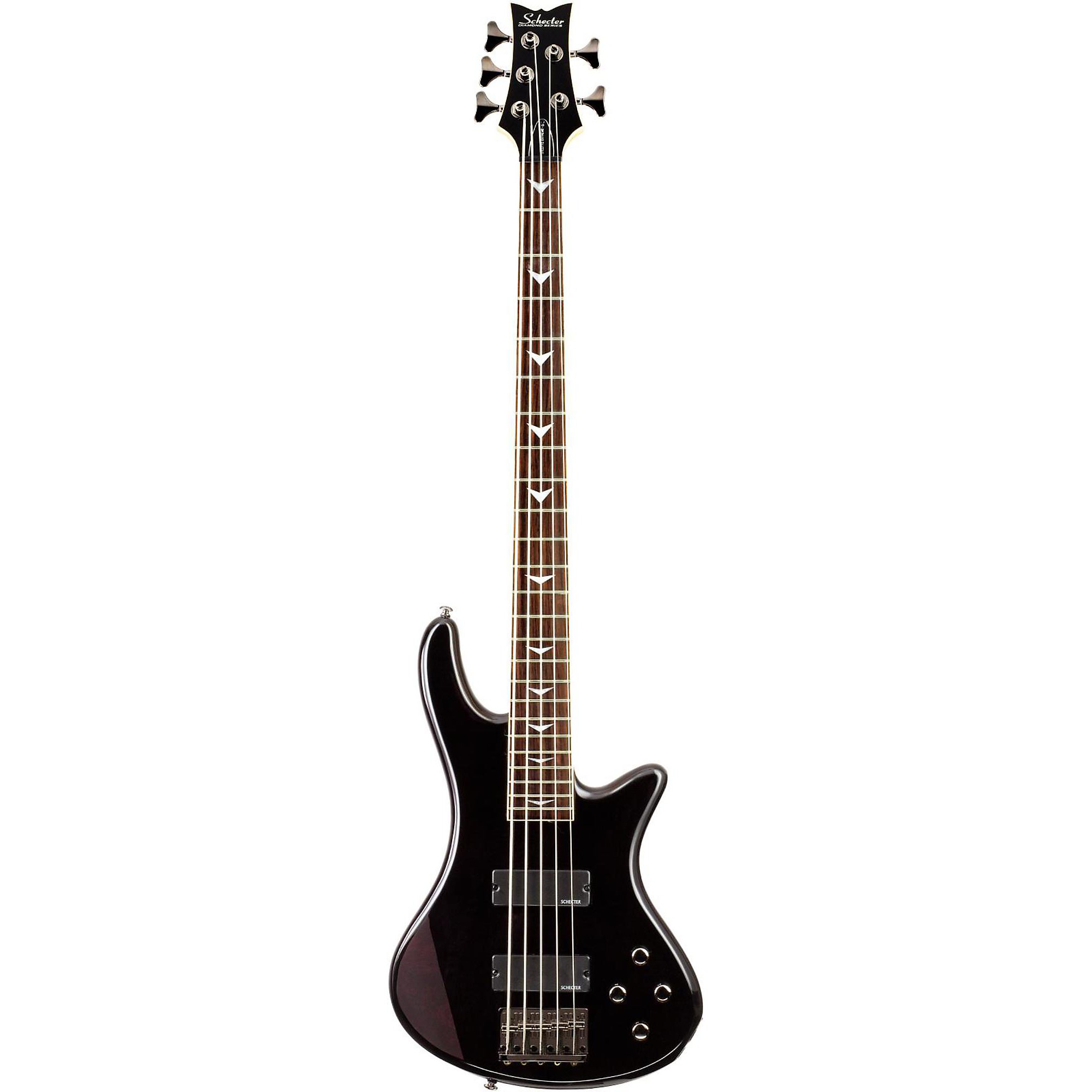 Schecter Guitar Research Stiletto Extreme-5 5-String Bass Guitar See-Thru  Black | Guitar Center