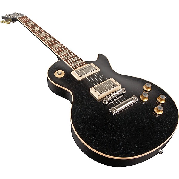Gibson Custom Les Paul Sparkle Electric Guitar Gold Sparkle Top Ebony Back
