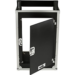 Road Ready RR11M16UC 11U Slant Rack, 16U Vertical Rack Black
