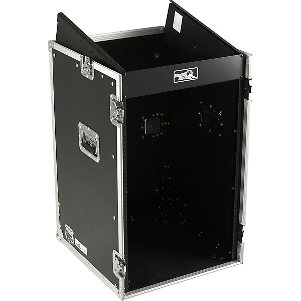 Road Ready RR11M16UC 11U Slant Rack, 16U Vertical Rack Black