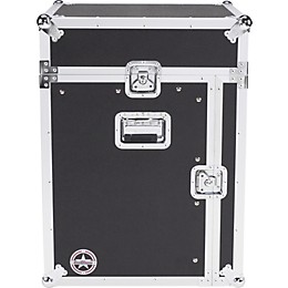 Road Runner Slant Mixer Rack Case/Vertical Rack Black 12 Sp