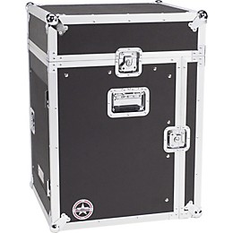 Road Runner Slant Mixer Rack Case/Vertical Rack Black 12 Sp