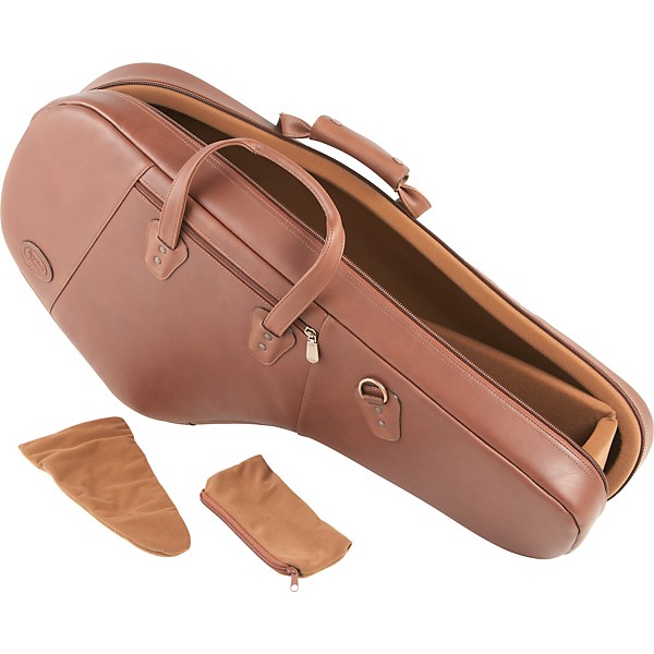 Reunion Blues Leather Alto/Soprano Double Saxophone Bag Burgundy