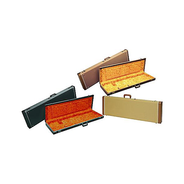 Open Box Fender Precision Bass Hardshell Case Level 1 Black Orange Plush Interior