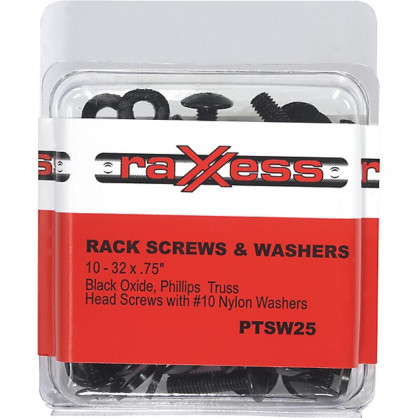 Raxxess Phillips Head Rack Screws with Washers 25-Pack