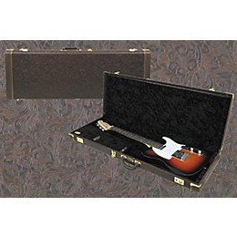 Fender Deluxe Tooled Western Strat/Tele Guitar Case Brown Black