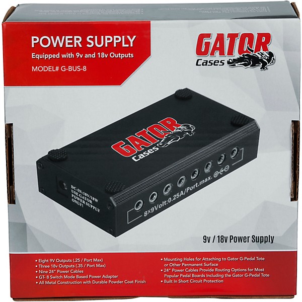 Gator G-Bus-8-US Pedalboard Power Supply