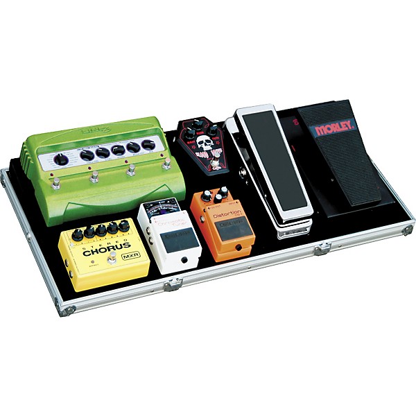 Open Box Coffin Case Black Kross SK-110B Pedal Board Skull