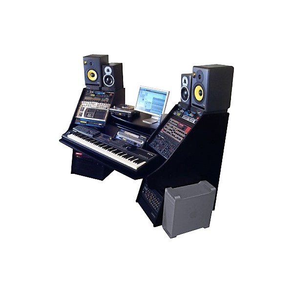 Omnirax Commander Composer Workstation Desk Black