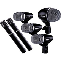 Shure Drum Mic Package with Cable and Boom Stands