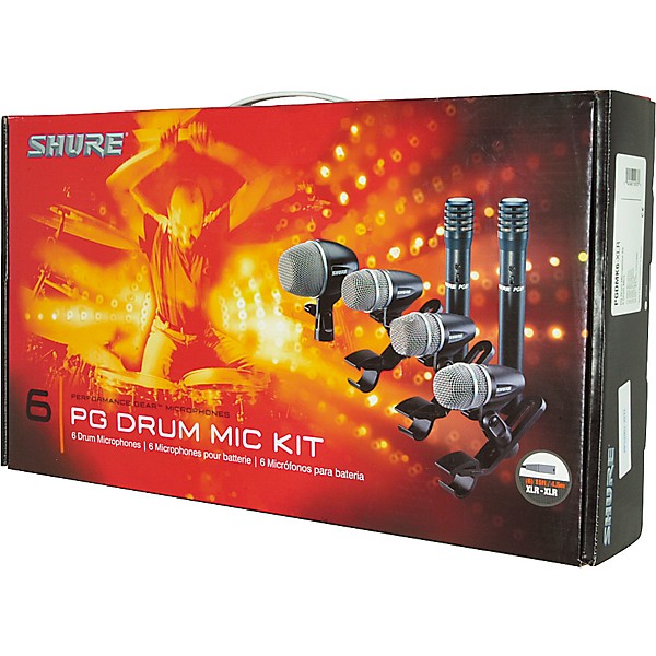 Shure Drum Mic Package with Cable and Boom Stands