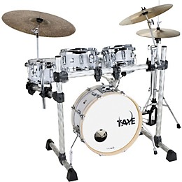Taye Drums GoKit Fusion 5-Piece Drum Set with Rack White Pearl