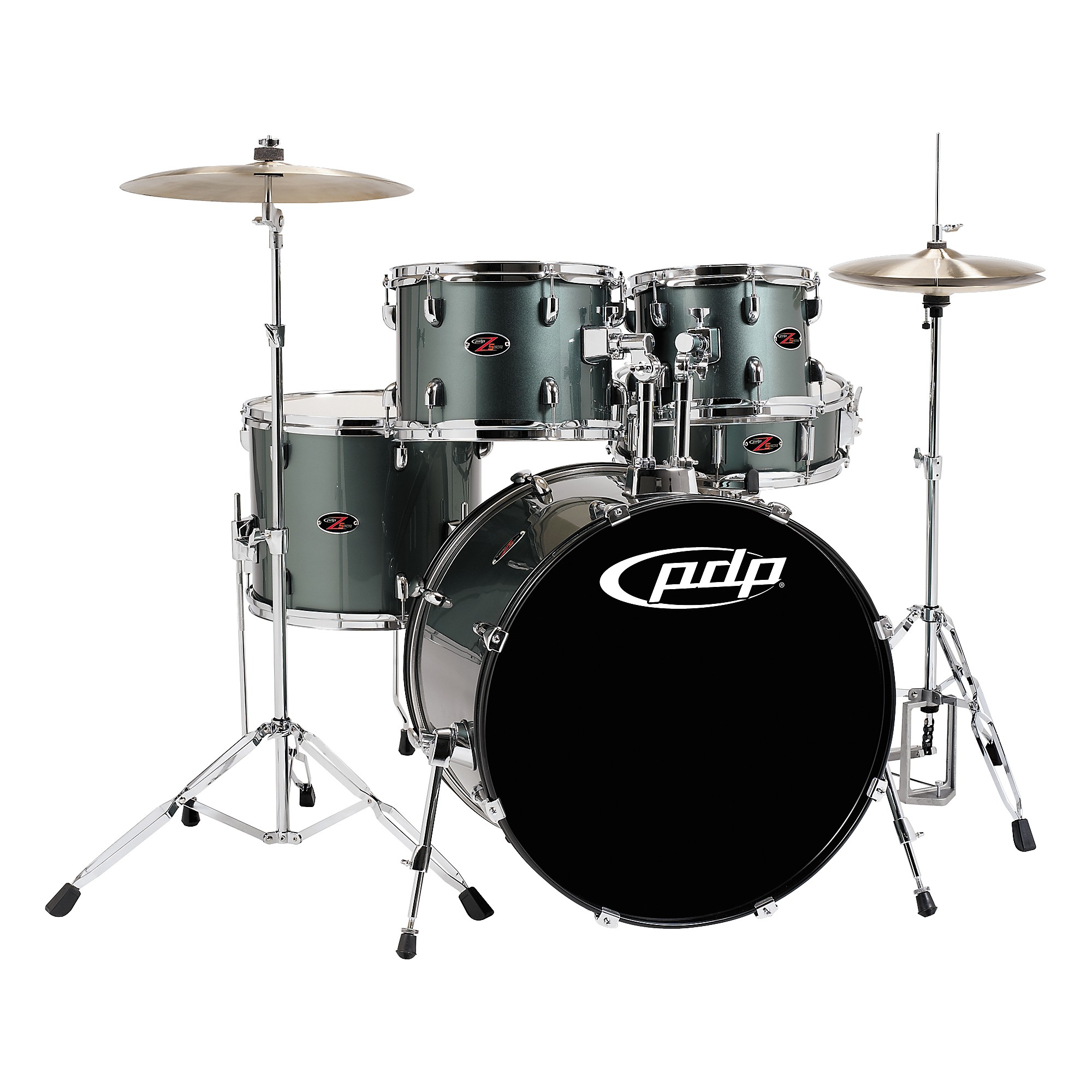 PDP by DW Z5 5-Piece Drum Set with Cymbals Gray Metal | Guitar Center