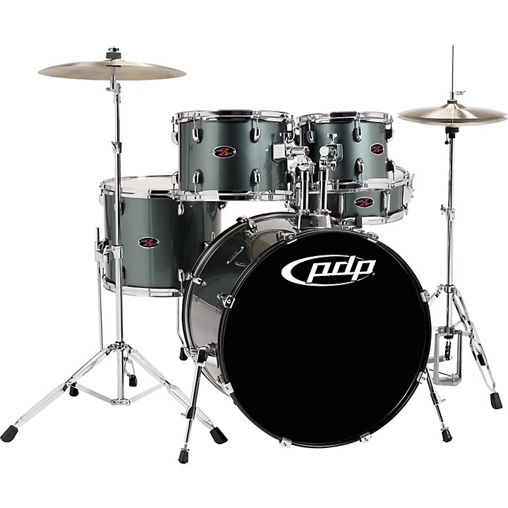 PDP by DW Z5 5-Piece Drum Set with Cymbals Gray Metal | Guitar Center