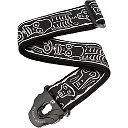 D'Addario 2" Joe Satriani Planet Lock Strap Skull and Bones