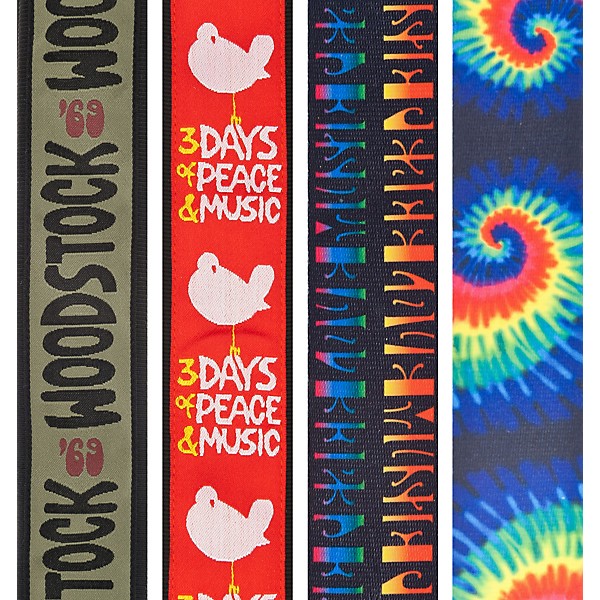 D'Addario Planet Waves 2" Woodstock Nylon Strap Tie Dye