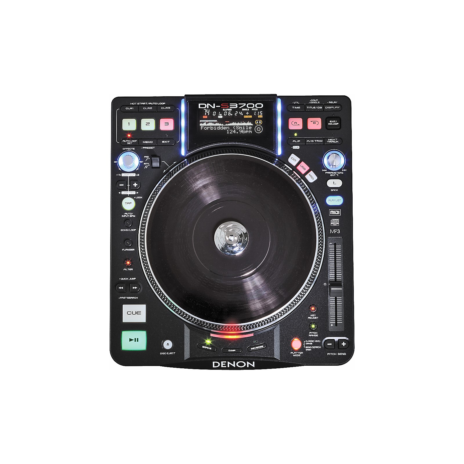 Denon DJ DN-S3700 Digital Turntable Media Player and Controller