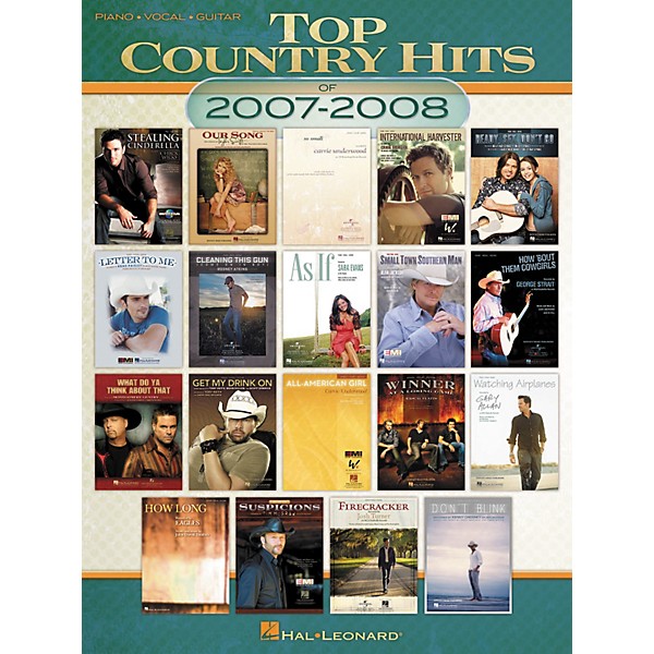 Hal Leonard Top Country Hits of 2007-2008 for Piano-Vocal-Guitar (Book)