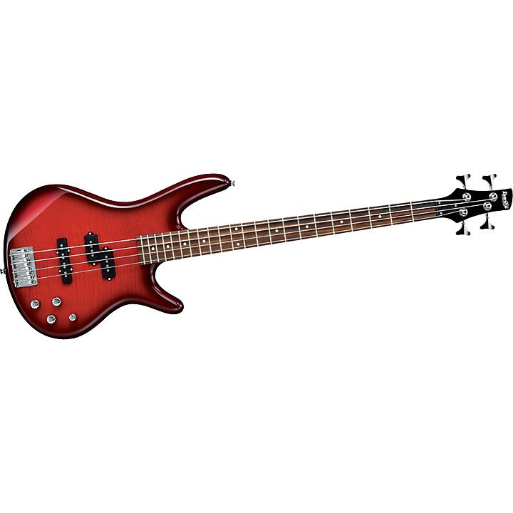 Ibanez Gio GSR200FM Bass Guitar Transparent Red Burst | Guitar Center