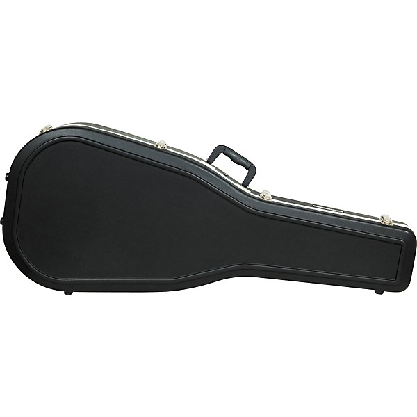 Road Runner Vintage Style Dreadnought Molded Guitar Case Black dreadnought