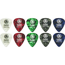 D'Addario Standard Celluloid Pearl Picks Assorted 10-Pack Medium