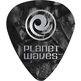D'Addario Planet Waves 25 Standard Celluloid Picks Medium Black Pearl