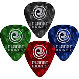 D'Addario Planet Waves 25 Standard Celluloid Picks Xtra Heavy Black Pearl