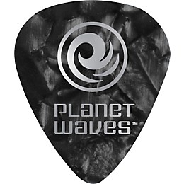 D'Addario Planet Waves 25 Standard Celluloid Picks Xtra Heavy Black Pearl