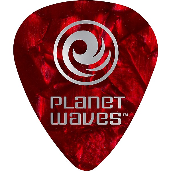 D'Addario Planet Waves 25 Standard Celluloid Picks Xtra Heavy Black Pearl