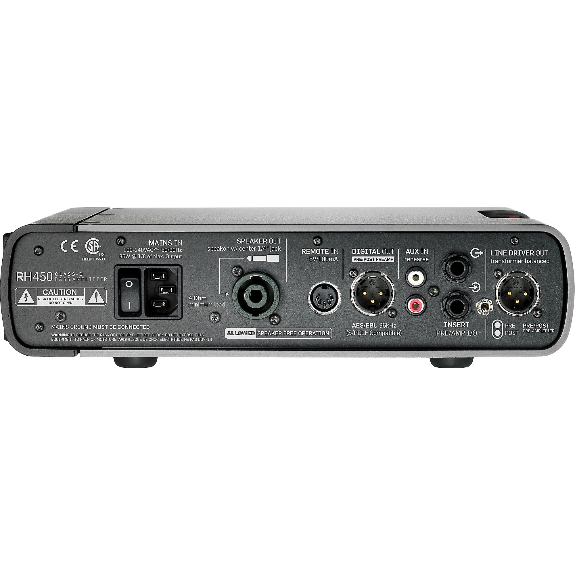 Open Box TC Electronic RH450 Bass Amp Head 886830131394 | Guitar