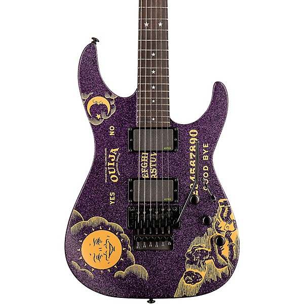Open Box ESP LTD KH-OUIJA Kirk Hammett Ouija Electric Guitar Level 1 Purple Sparkle