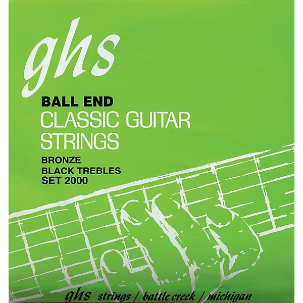 GHS Nylon and Phosphor Bronze Classical Guitar Ball End Strings
