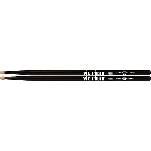 Vic Firth American Classic Drum Sticks With Black Finish 5A Wood