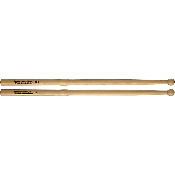 Innovative Percussion Field Series Multi-Tom Hickory Drum Sticks TS-1 OVERSIZED ROUND BEAD HICKORY