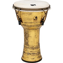 Toca Freestyle Antique-Finish Djembe 9 in. Gold