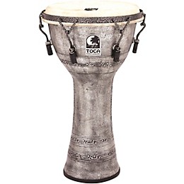 Toca Freestyle Antique-Finish Djembe 10 in. Silver